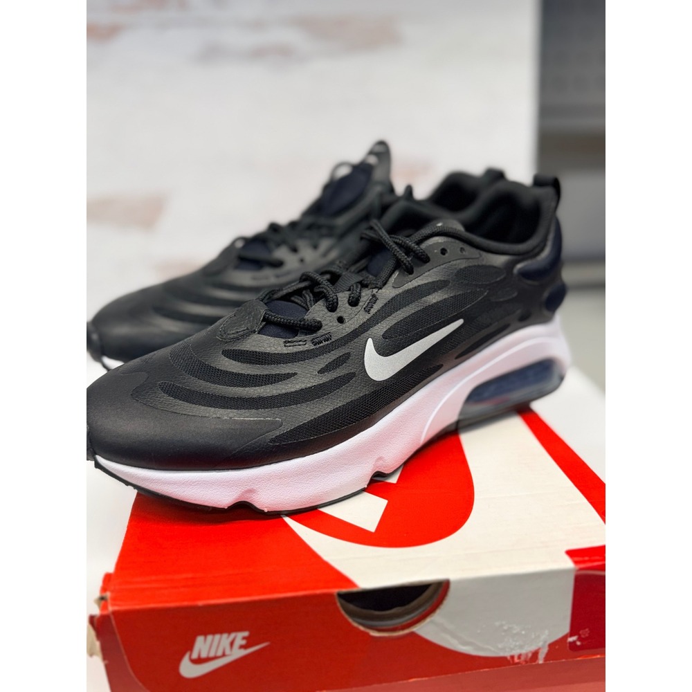 Nike Air Max Exosense Womens Black Metallic Silver Sneakers Size 8